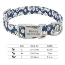 Collier chien nylon résistant personnalisé