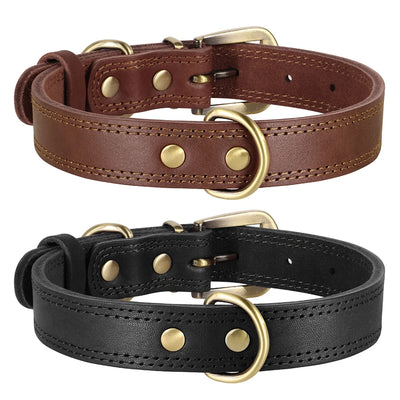 Collier Chien Cuir Large