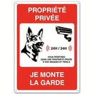 Plaque surveillance propriété chien