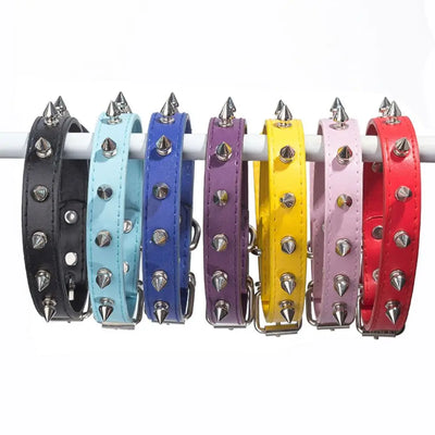 Collier Chien Cuir Clouté