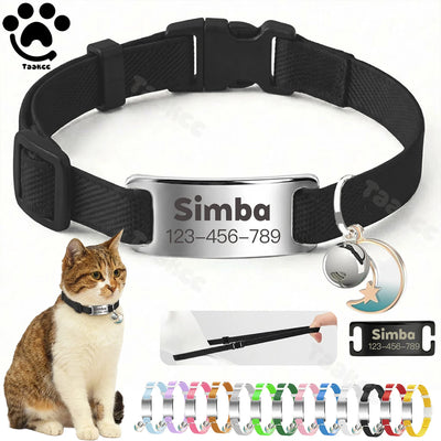Collier Chat Élastique Charme Lune