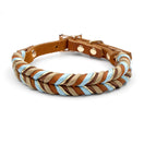 Collier Chien Cuir Tressé