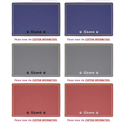 Tapis gamelle chien personnalisé silicone