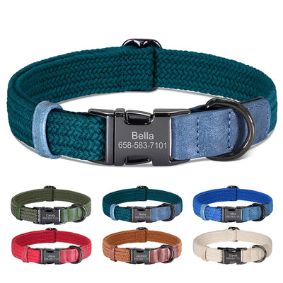 Collier chien personnalisé nylon