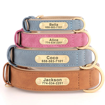 Collier chien cuir anti-perte personnalisé