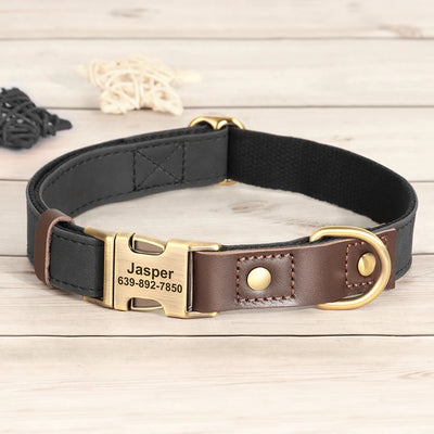 Collier cuir personnalisé pour Chien