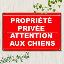 Plaque attention au chien vintage