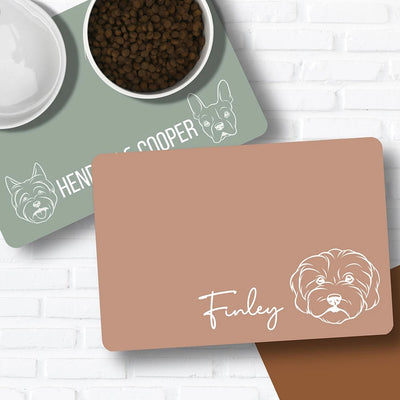 Tapis repas chien personnalisé