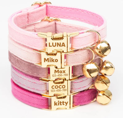Collier Chat Velours Personnalisé
