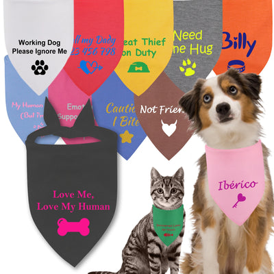 Bandana chien personnalisable motif