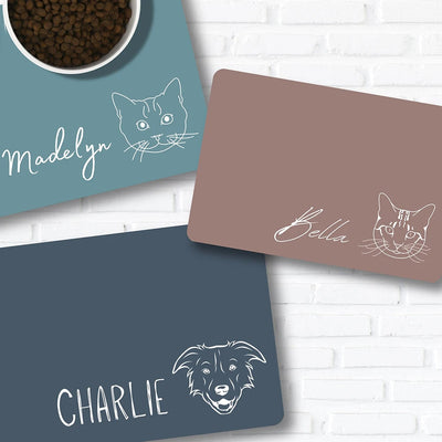 Tapis repas chien personnalisé