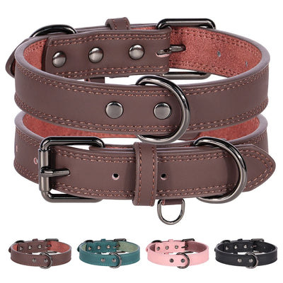 Collier Chien En Cuir Véritable
