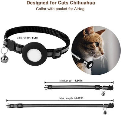 Collier Chat Réfléchissant AirTag