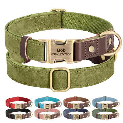 Collier petit chien en cuir personnalisé
