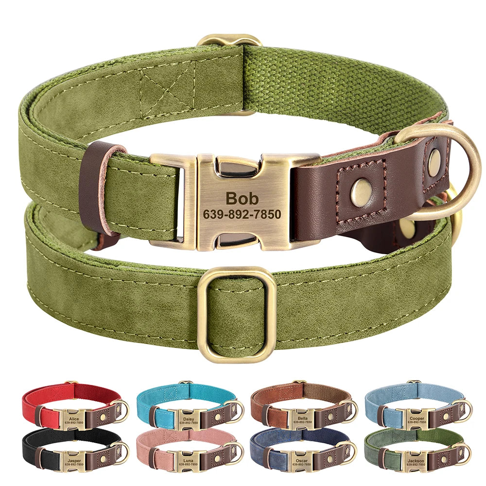 Collier cuir personnalisé pour Chien
