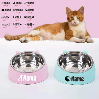 Gamelle Chat Inclinée Personnalisée