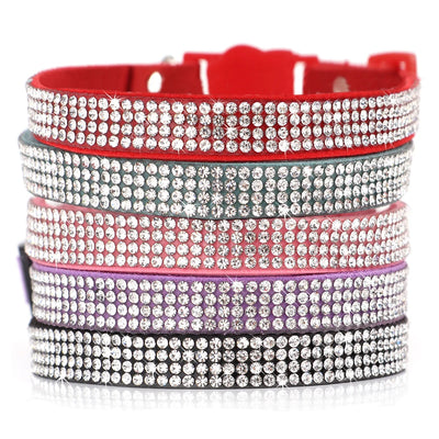 Collier Chat Daim Strass