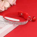 Collier Chat Daim Strass