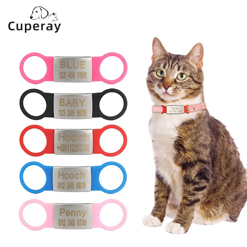 Médaille Chat Silicone Gravée
