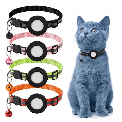 Collier Chat Réfléchissant AirTag