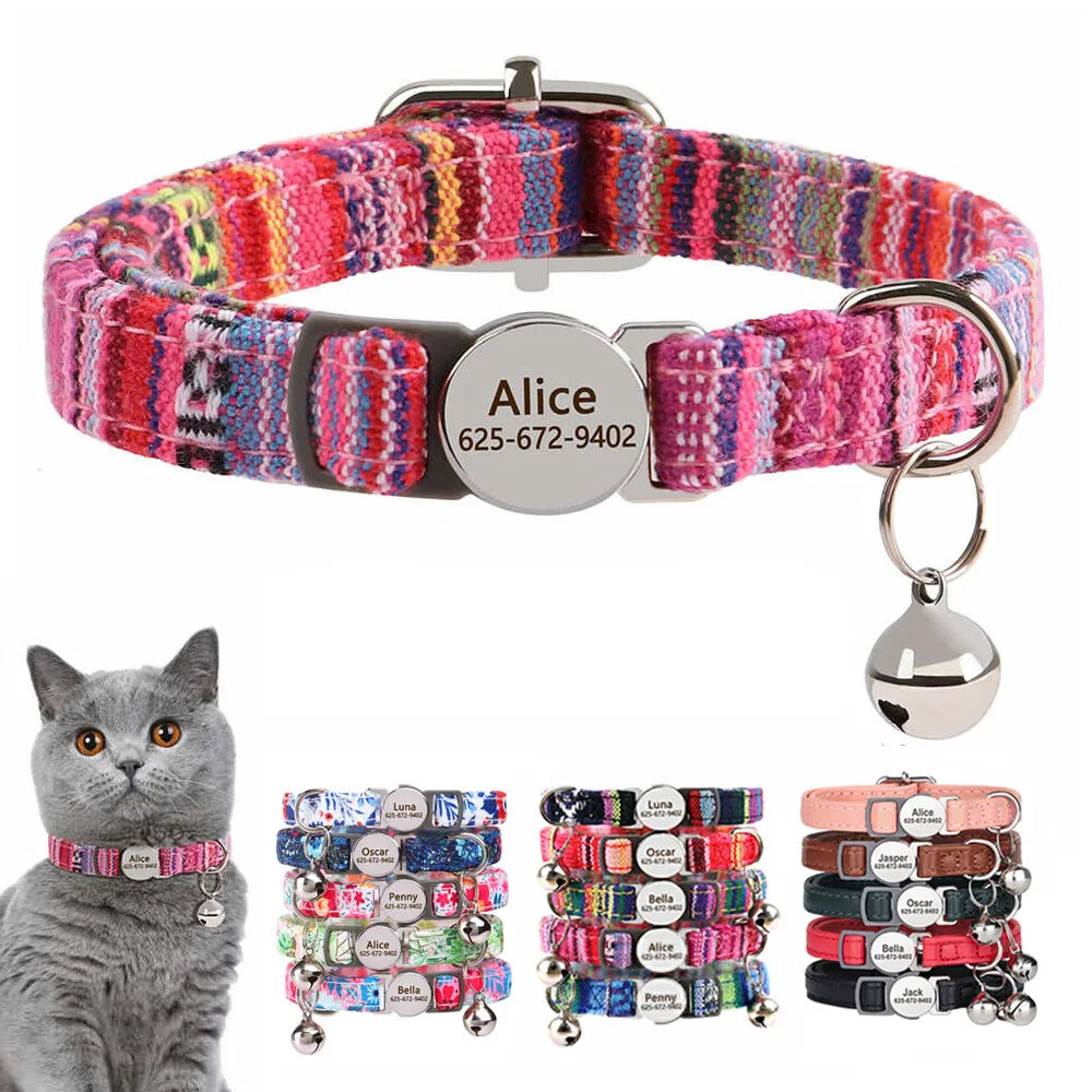 Collier Chaton Personnalisé Nom