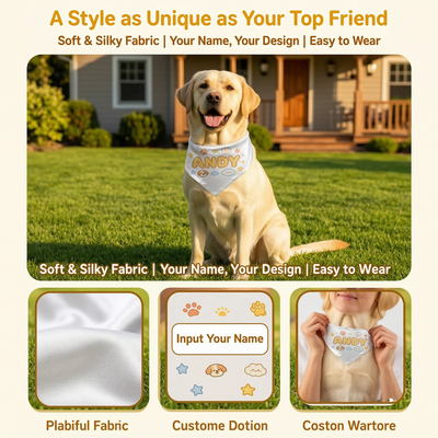 Bandana chien grand format