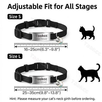 Collier Chat Élastique Charme Lune