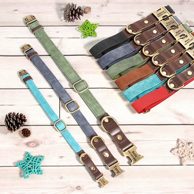 Collier cuir personnalisé pour Chien