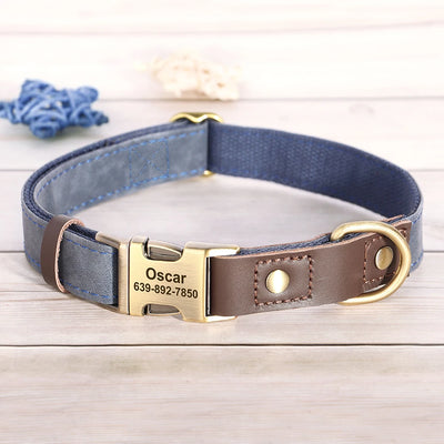 Collier cuir personnalisé pour Chien