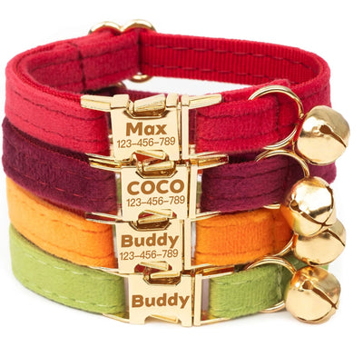 Collier Chat Velours Personnalisé