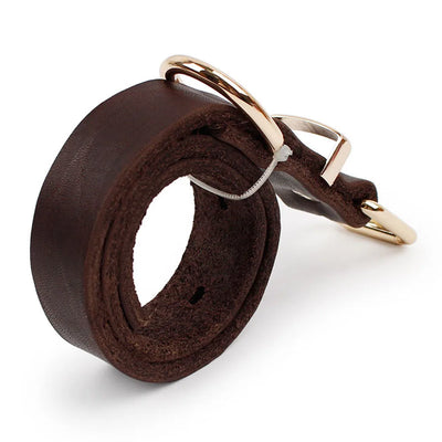 Collier Chien Cuir Marron