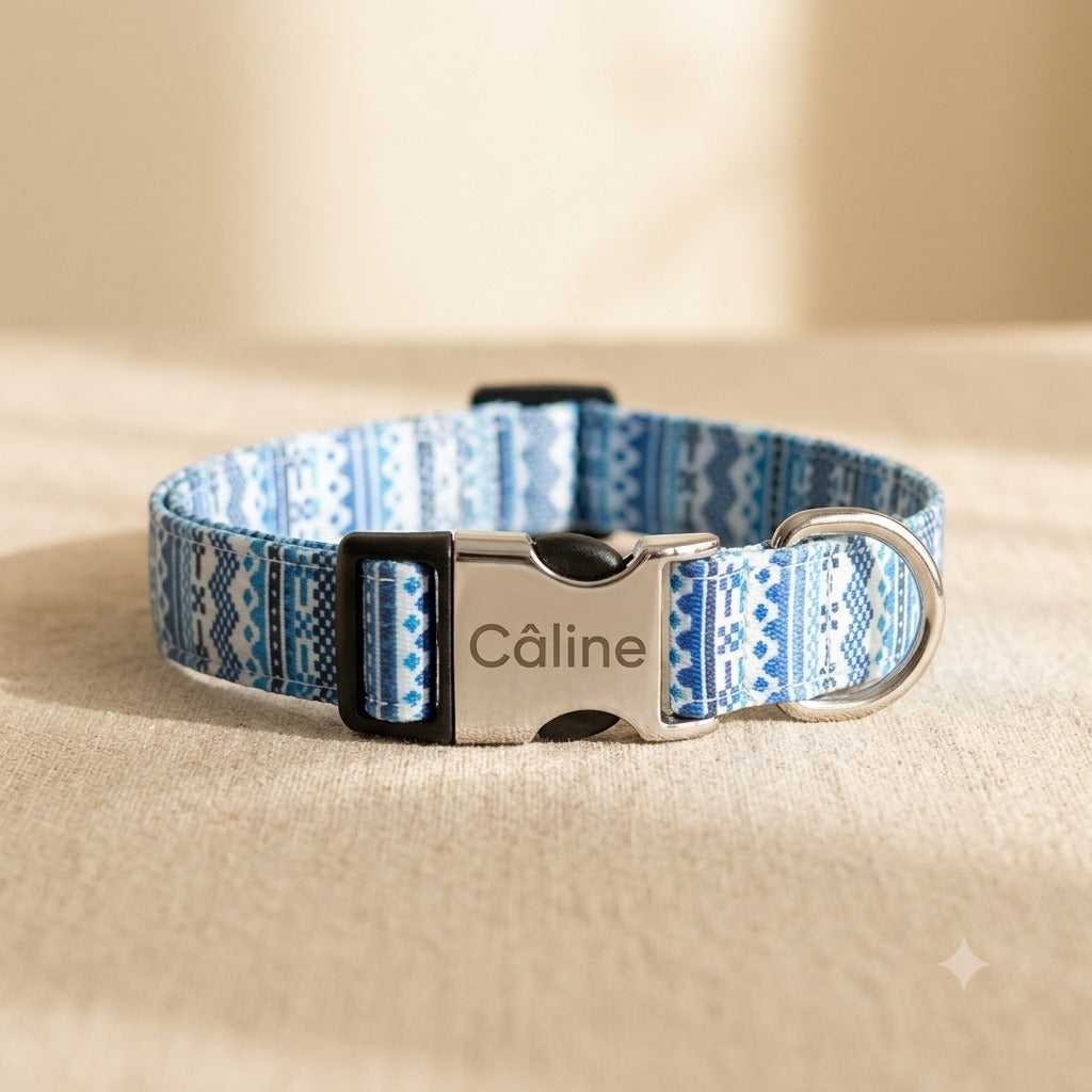Collier chien nylon résistant personnalisé — La Patterie