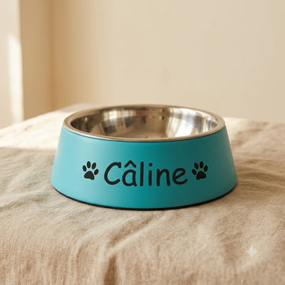 Gamelle chien personnalisée colorée — La Patterie