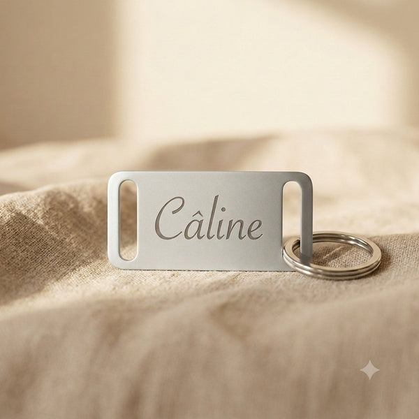 Médaille chien plate anti-bruit