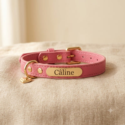 Collier chiot en cuir personnalisé — La Patterie
