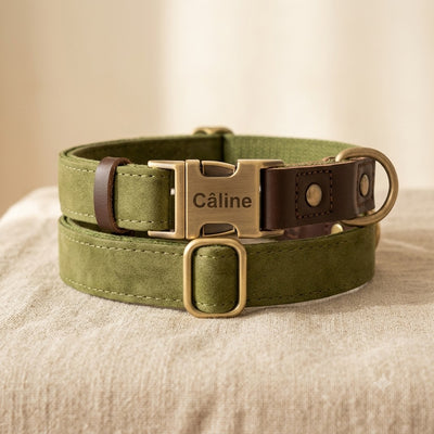 Collier petit chien en cuir personnalisé — La Patterie